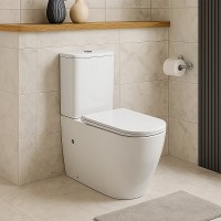 Унитаз-компакт напольный AZARIO Riano AZ-1305A с микролифтом, безободковый