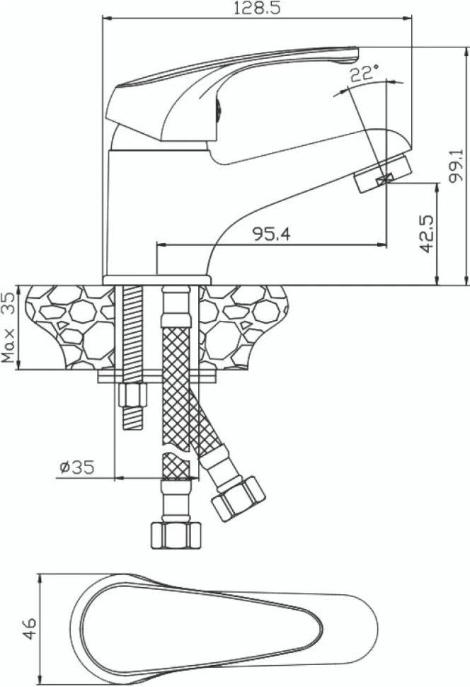 Смеситель для раковины Olive'S Avila 02100AV