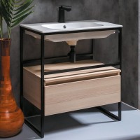 Тумба с раковиной Armadi Art Loft 80 light wood, напольная