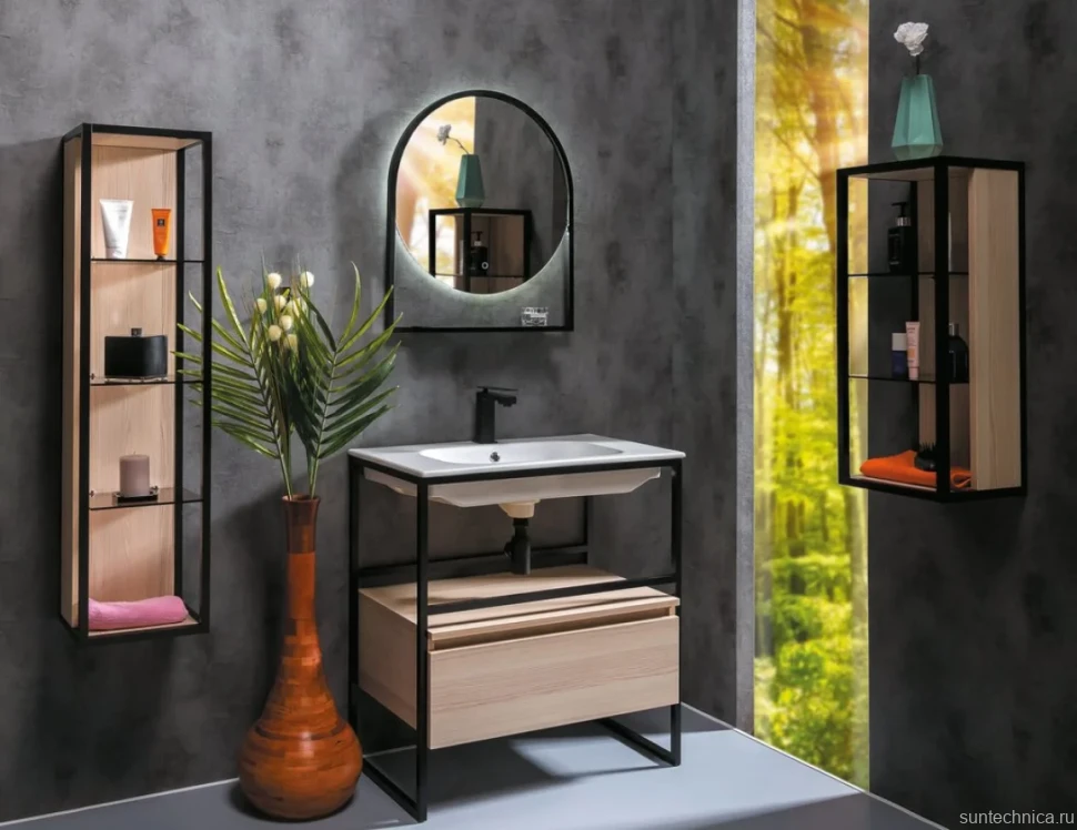 Тумба с раковиной Armadi Art Loft 80 light wood, напольная