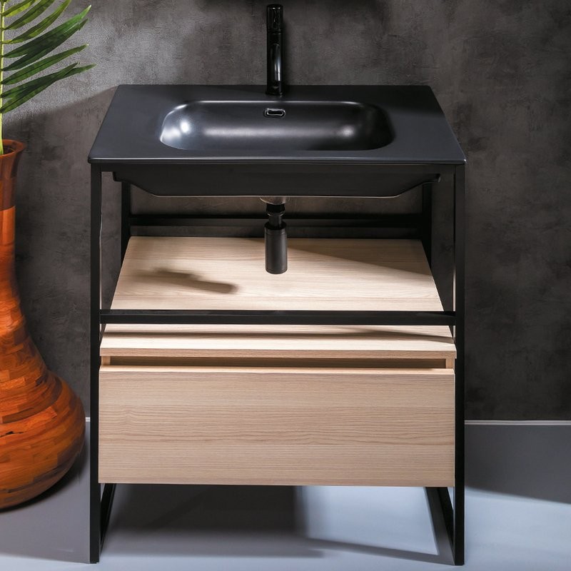 Тумба с раковиной Armadi Art Loft 80 light wood, напольная