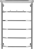 Полотенцесушитель водяной Secado Агата 1 KСП 85x55 см, глянцевый хром, лесенка, с полкой