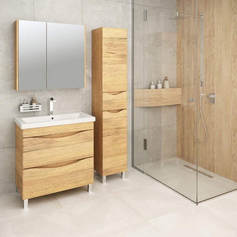 Тумба с раковиной Emmy Дакота 70 рустик соломенный