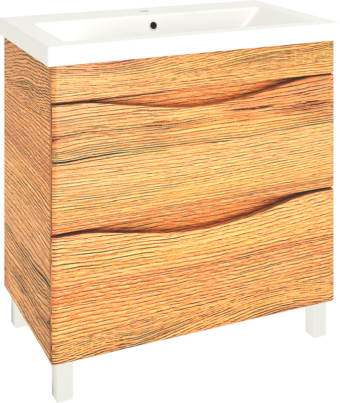 Тумба с раковиной Emmy Дакота 70 рустик соломенный