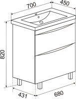 Тумба с раковиной Emmy Дакота 70 рустик соломенный Тумба с раковиной Emmy Дакота 70 рустик соломенный