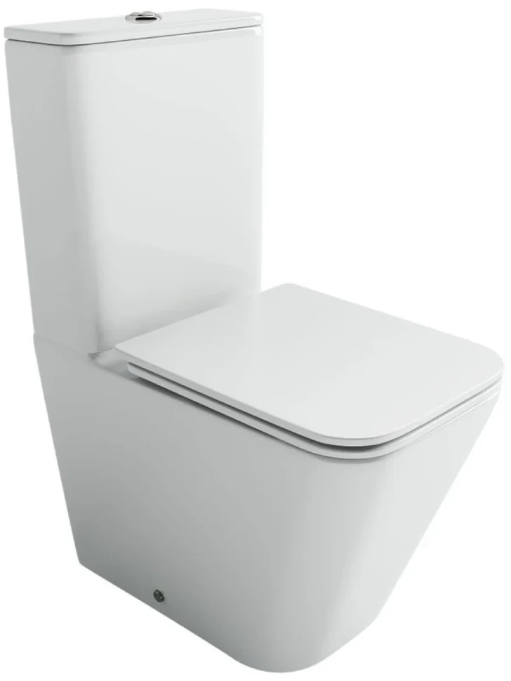 Унитаз-компакт напольный Ceramicanova Cubic Торнадо CN1803T с сиденьем микролифт, безободковый