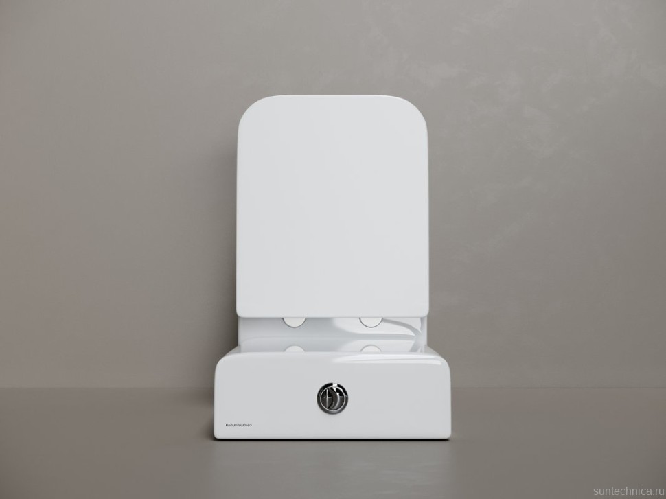 Унитаз-компакт напольный Ceramicanova Cubic Торнадо CN1803T с сиденьем микролифт, безободковый