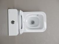 Унитаз-компакт напольный Ceramicanova Cubic Торнадо CN1803T с сиденьем микролифт, безободковый