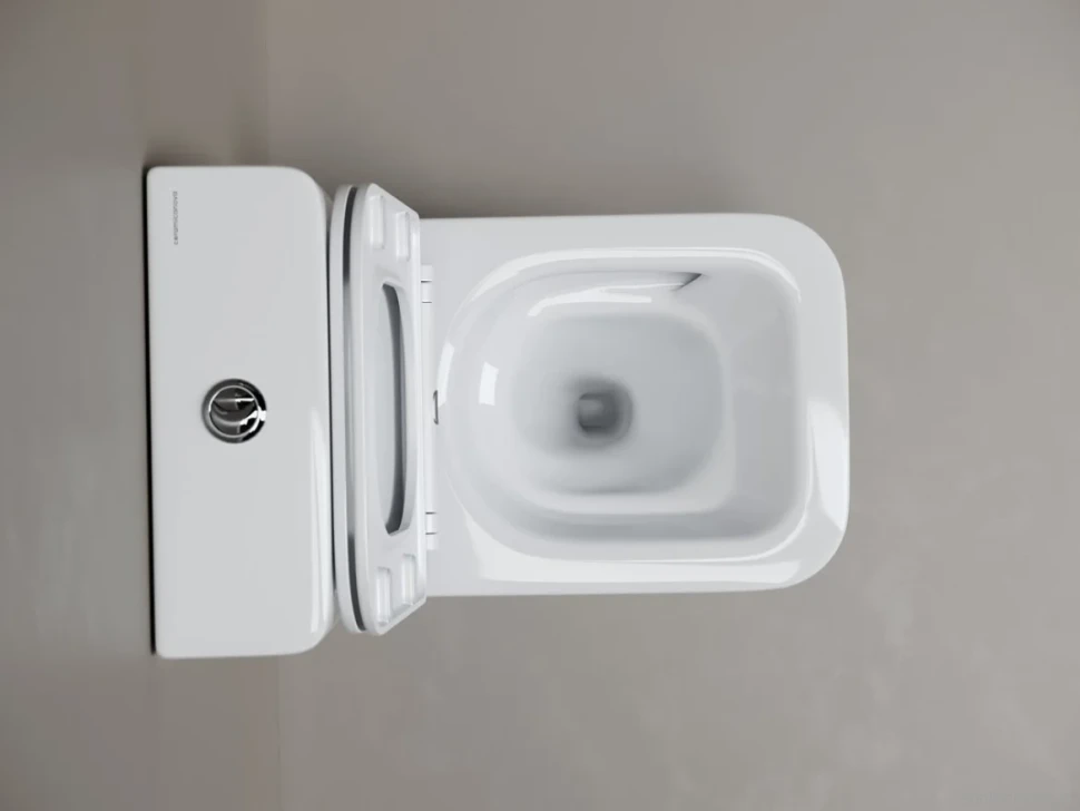 Унитаз-компакт напольный Ceramicanova Cubic Торнадо CN1803T с сиденьем микролифт, безободковый