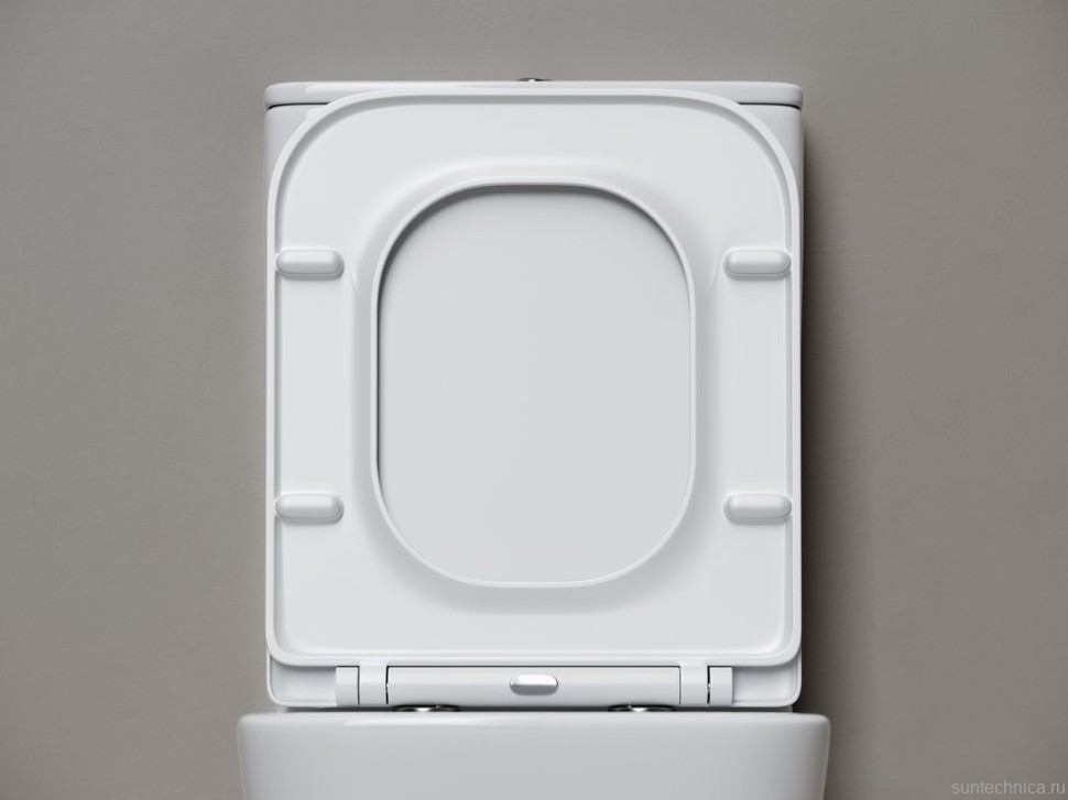 Унитаз-компакт напольный Ceramicanova Cubic Торнадо CN1803T с сиденьем микролифт, безободковый