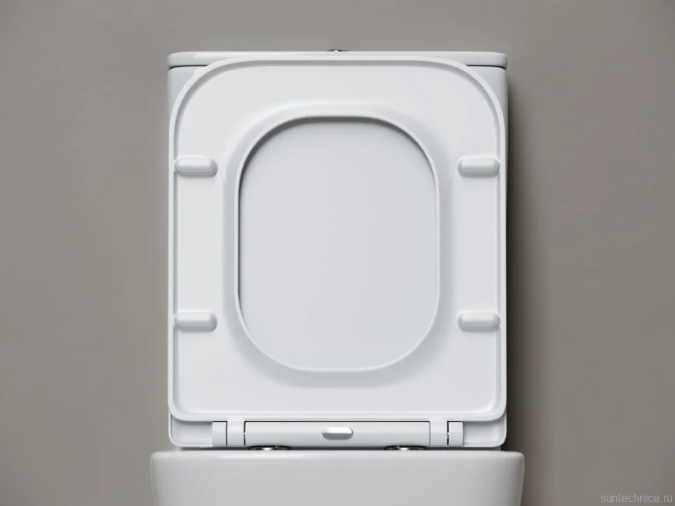 Унитаз-компакт напольный Ceramicanova Cubic Торнадо CN1803T с сиденьем микролифт, безободковый