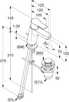 Смеситель для раковины Kludi Pure&Easy 372820565
