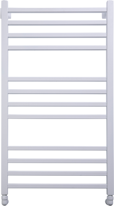 Полотенцесушитель водяной Comfysan Pioli-K W-10 100х50 100x55 см, матовый белый, лесенка