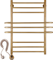 Полотенцесушитель электрический Secado Палермо 4603777478353 85x70 см, подключение слева, бронза, лесенка, латунь