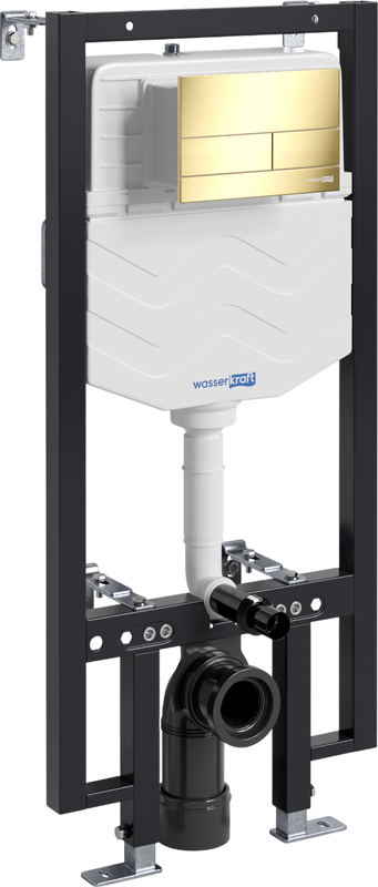 Система инсталляции для унитазов Wasserkraft Vils 56TLT.010.ME.PG04 с кнопкой смыва золото