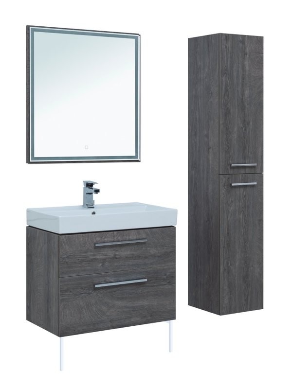 Мебель для ванной комнаты Aquanet Nova 75 дуб рошелье, ручки хром