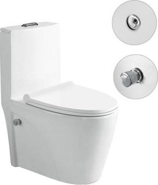 Унитаз-моноблок напольный SantiLine SL-5012SM-BD