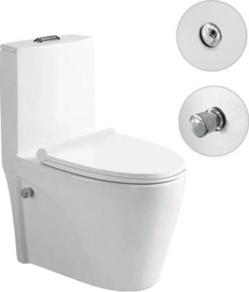 Унитаз-моноблок напольный SantiLine SL-5012SM-BD