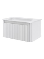 Тумба под раковину без столешницы Armadi Art Voi 80 подвесная, рифленая, matt white