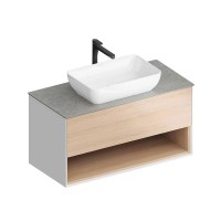 Мебель для ванной комнаты KERAMA MARAZZI Plaza Modern 100 с ящиком и полкой, дуб виченца