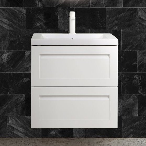 Тумба под раковину Art&Max Platino 60, подвесная, белый глянец