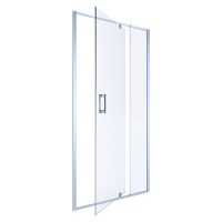 Душевая дверь в нишу Alex Baitler AB71C90 90 см, профиль сатин, стекло прозрачное