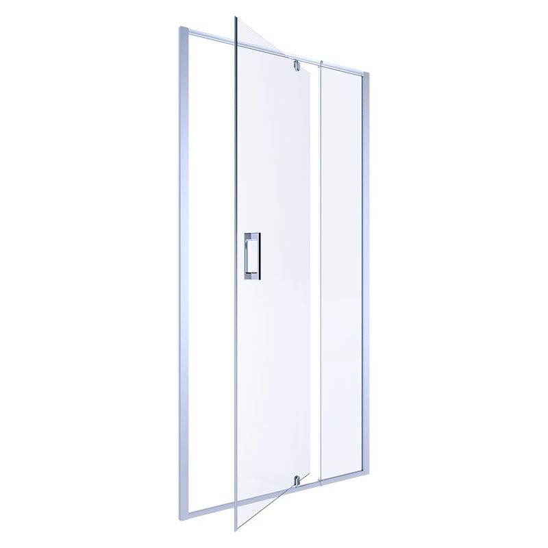 Душевая дверь в нишу Alex Baitler AB71C90 90 см, профиль сатин, стекло прозрачное