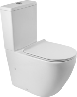 Унитаз-компакт напольный BelBagno Sfera-r BB2141CPR безободковый, крышка BB901SC с микролифтом, бачок BB2141T