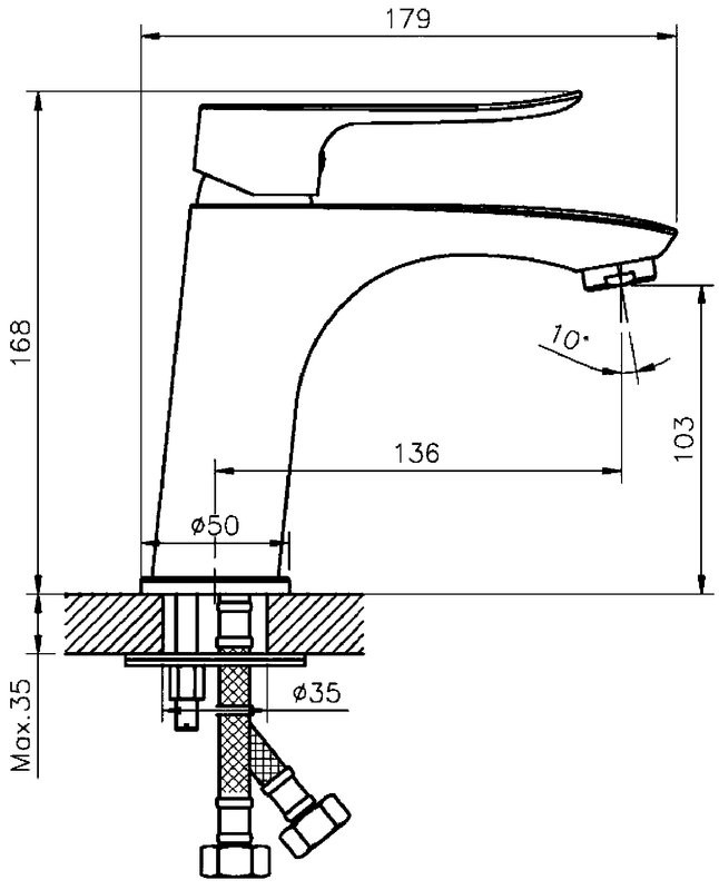 Смеситель для раковины Agger Nice A2502100