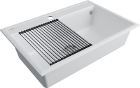 Мойка кухонная Paulmark Stepia + Step PM117551-WH+R375-BS белая