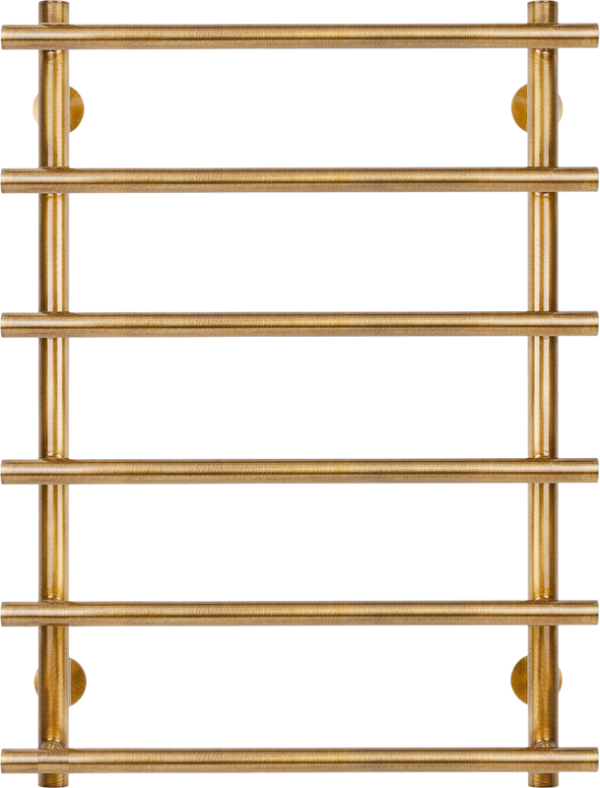 Полотенцесушитель электрический Secado Турин 1 L 85x60 см, подключение слева, бронза, лесенка, латунь