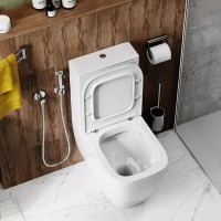 Унитаз-компакт напольный Ceruttispa Chika 8708 безободковый, с микролифтом