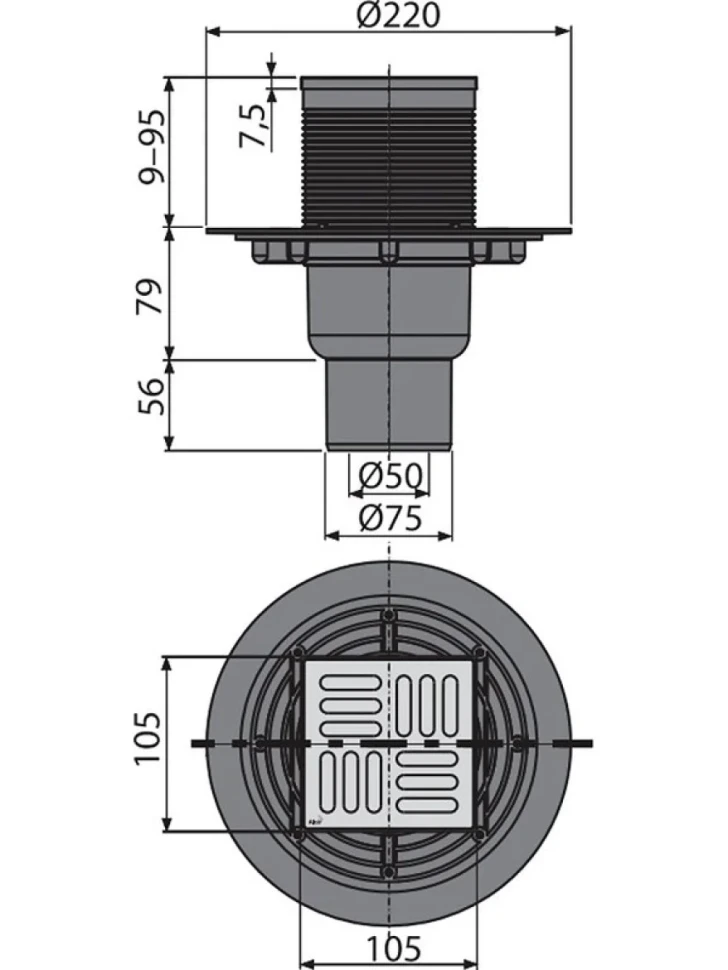 Душевой трап AlcaPlast APV201