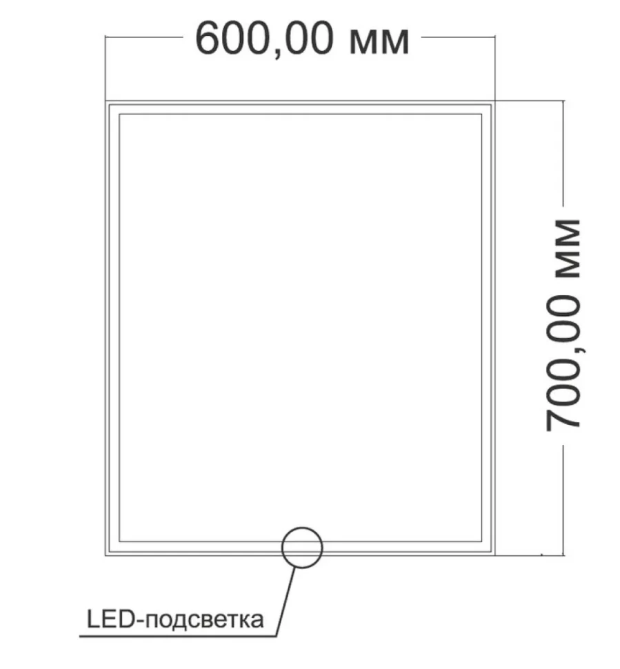 Зеркало Vincea VLM-3VN6007 60x70, с подсветкой