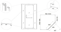 Душевой уголок Veconi Rovigo RV-36 100x100 Душевой уголок Veconi Rovigo RV-36 100x100