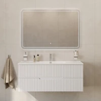 Тумба с раковиной Cezares Duet 120 bianco lucido, раковина Cezares CZR-8095-120