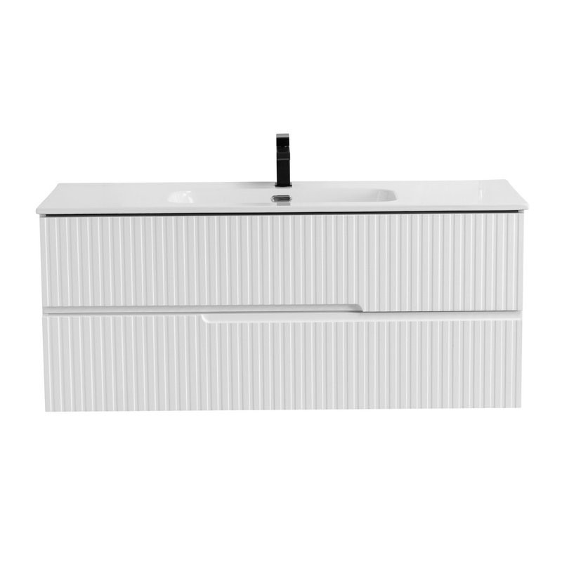 Тумба с раковиной Cezares Duet 120 bianco lucido, раковина Cezares CZR-8095-120