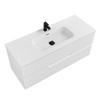 Тумба с раковиной Cezares Duet 120 bianco lucido, раковина Cezares CZR-8095-120