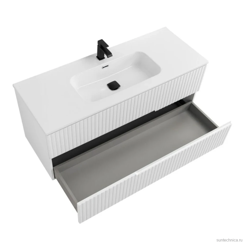 Тумба с раковиной Cezares Duet 120 bianco lucido, раковина Cezares CZR-8095-120