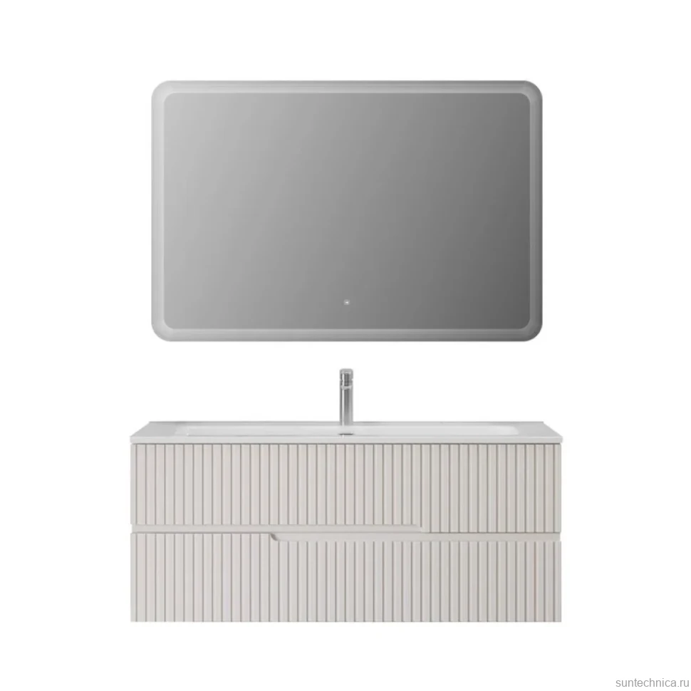 Тумба с раковиной Cezares Duet 120 bianco lucido, раковина Cezares CZR-8095-120