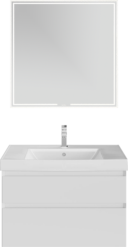 Мебель для ванной комнаты KERAMA MARAZZI Cubo 80 подвесная, белая матовая