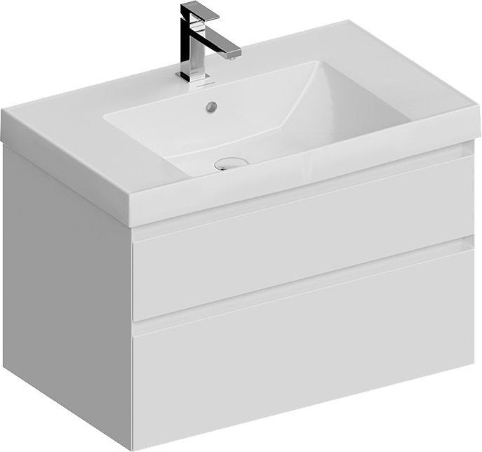 Мебель для ванной комнаты KERAMA MARAZZI Cubo 80 подвесная, белая матовая