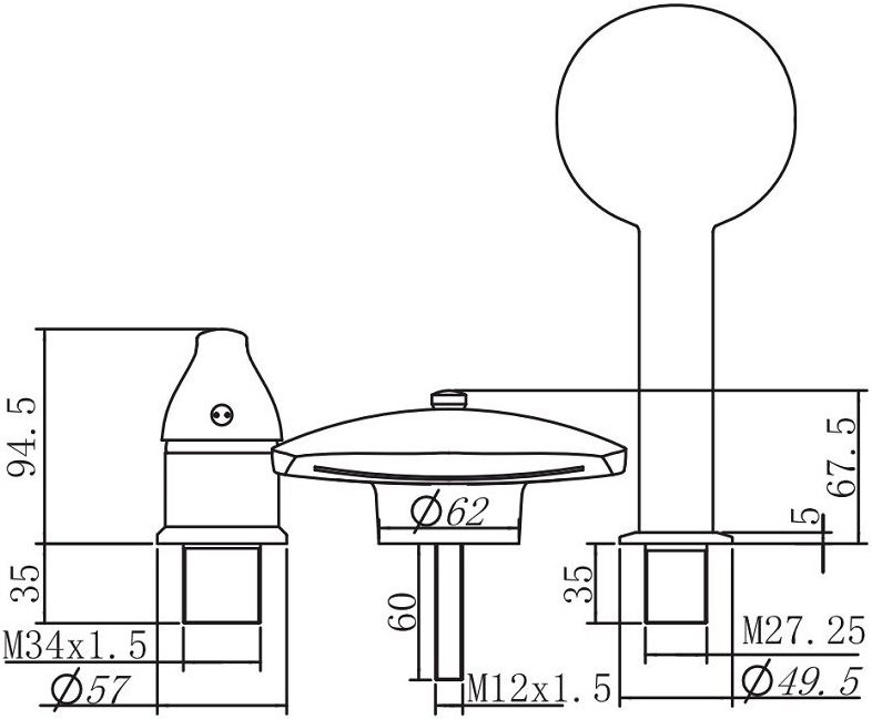 Смеситель на борт ванны Aquanet Practic AF111-63B
