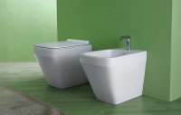 Унитаз приставной напольный Simas Baden Baden BB01bi безободковый, с микролифтом