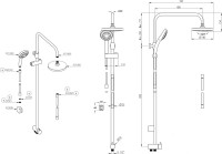 Душевая стойка VitrA System Rain A45597EXP