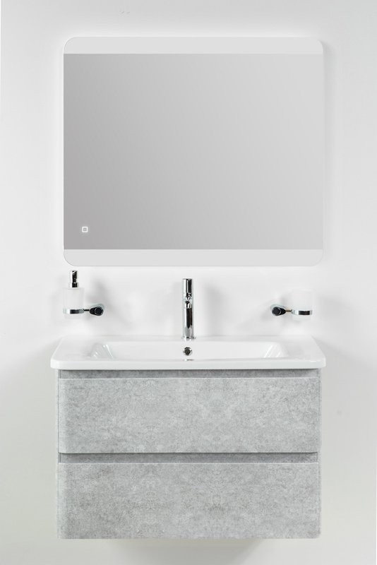 Тумба с раковиной BelBagno Albano-Cer 80 подвесная, cemento verona grigio