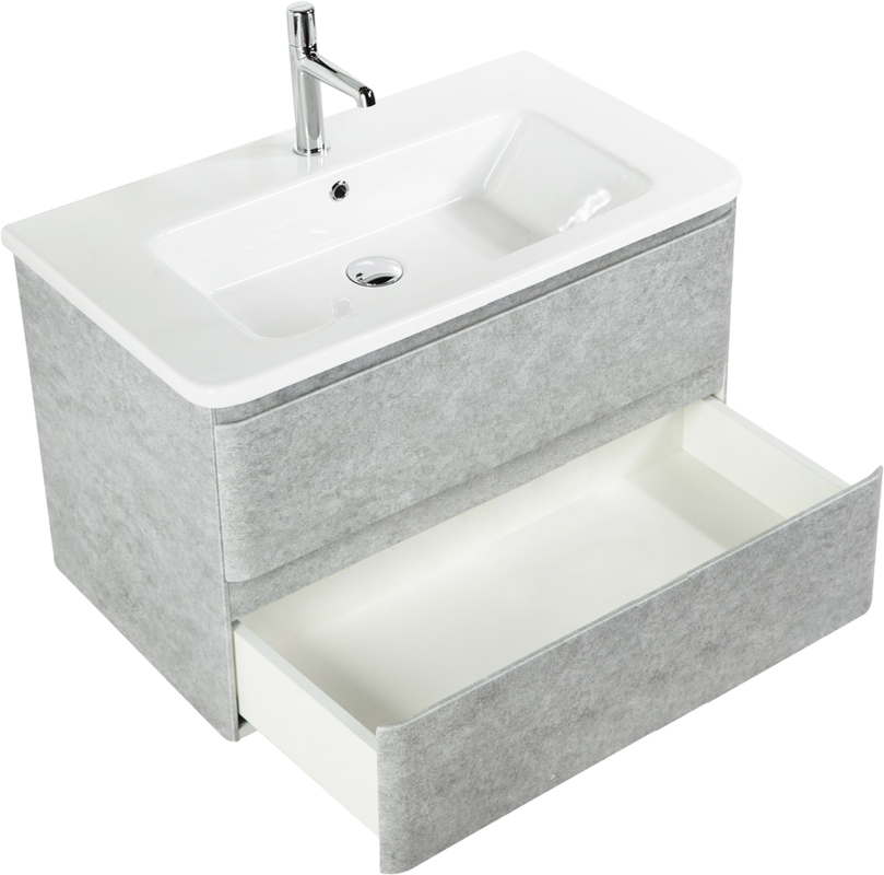 Тумба с раковиной BelBagno Albano-Cer 80 подвесная, cemento verona grigio