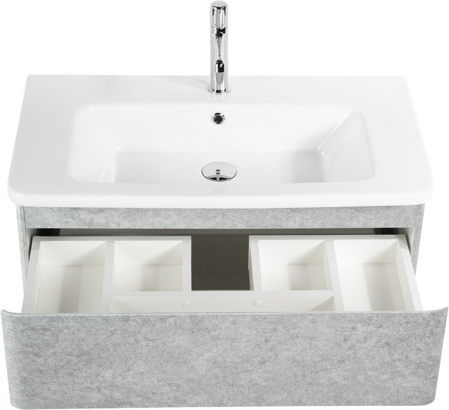 Тумба с раковиной BelBagno Albano-Cer 80 подвесная, cemento verona grigio