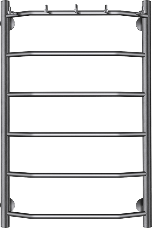 Полотенцесушитель водяной Secado Агата 1 K 80x55 см, графит, лесенка