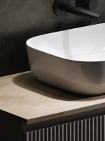 Тумба под раковину со столешницей Sancos Snob R 100 doha soft, столешница бежевая